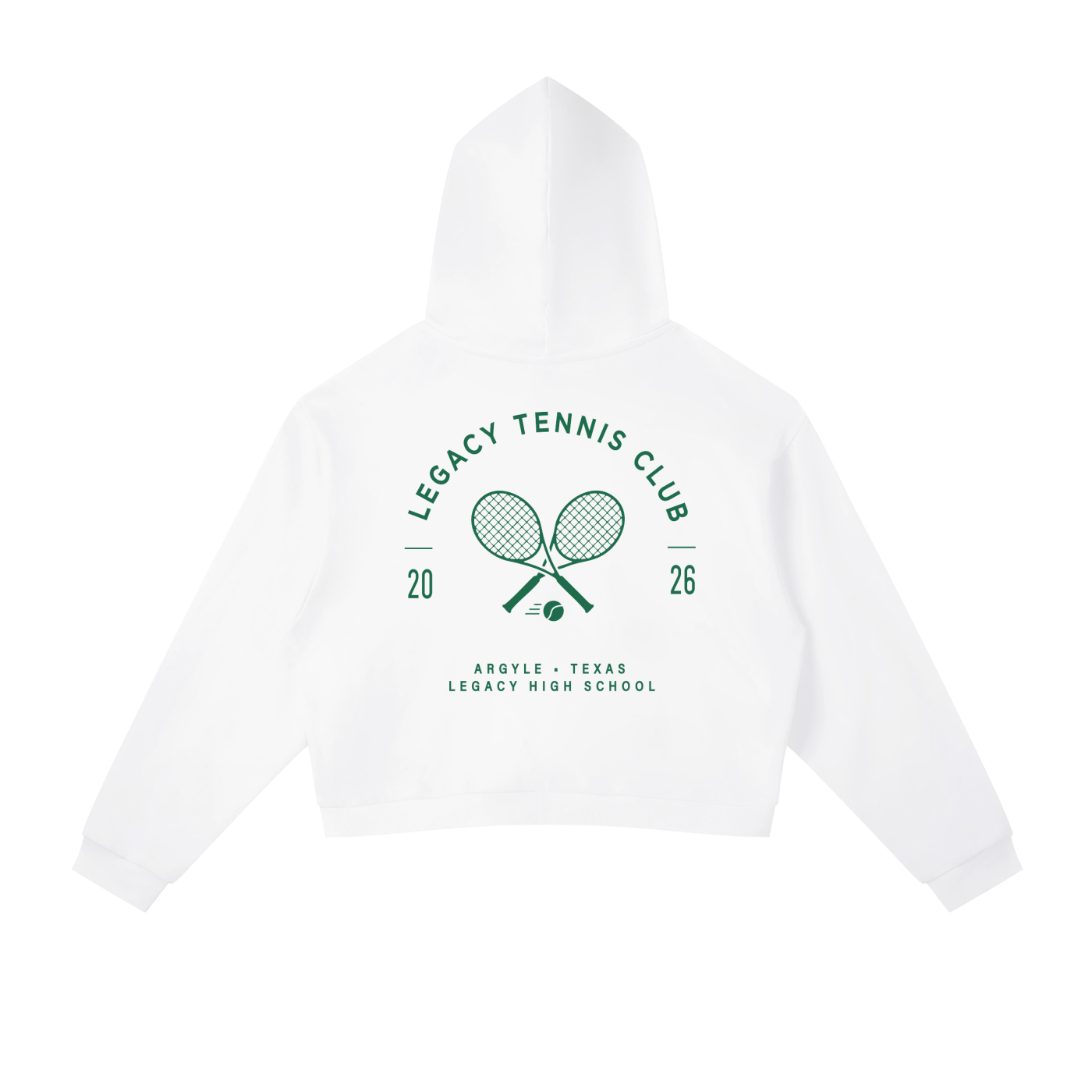 Contrast Side Stripe Cropped Hoodie