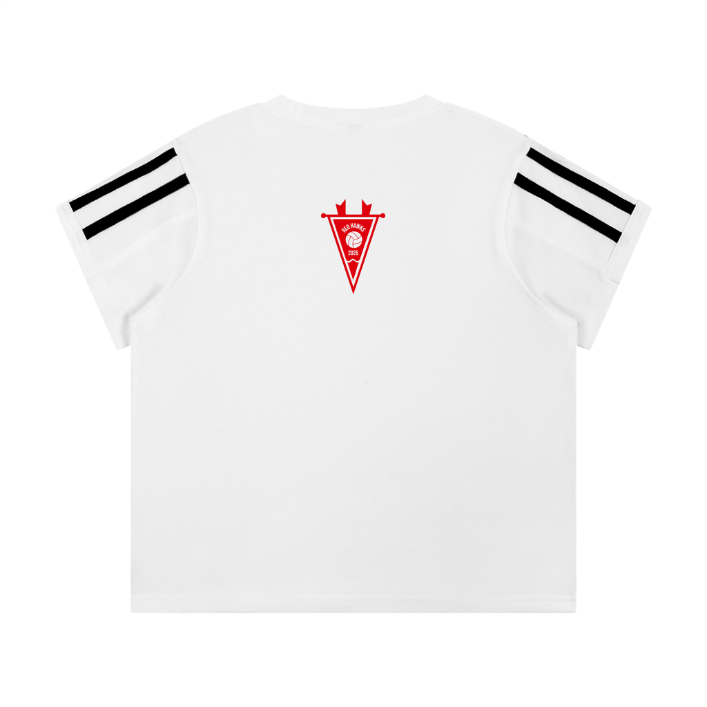 Womens AMS Volleyball Varsity Stripe T-Shirt
