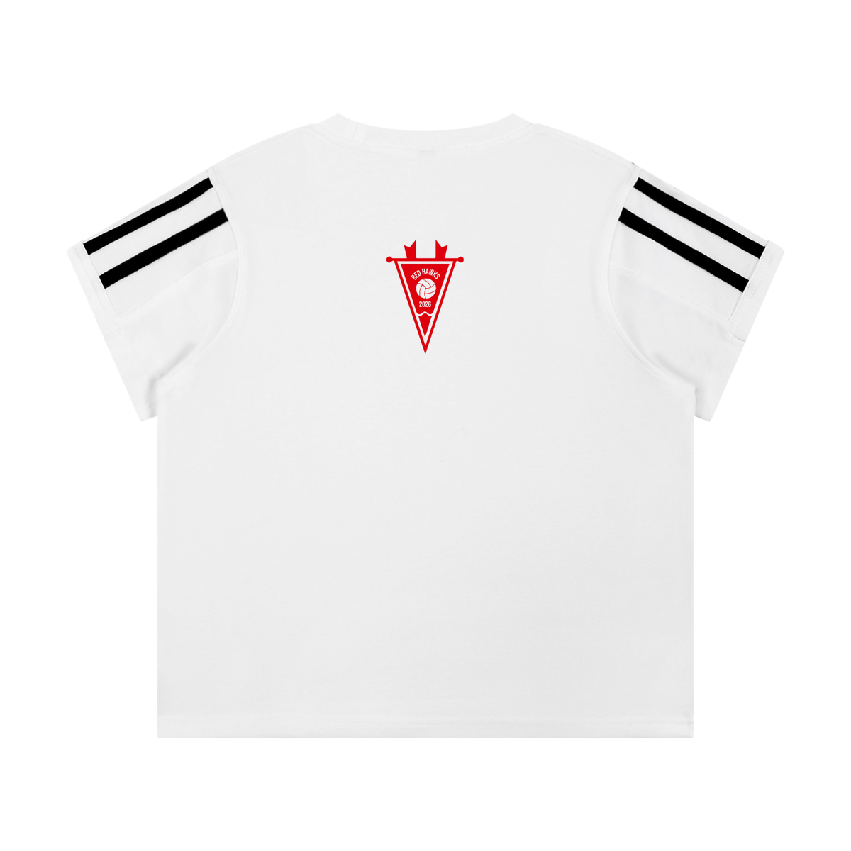 Womens AMS Volleyball Varsity Stripe T-Shirt