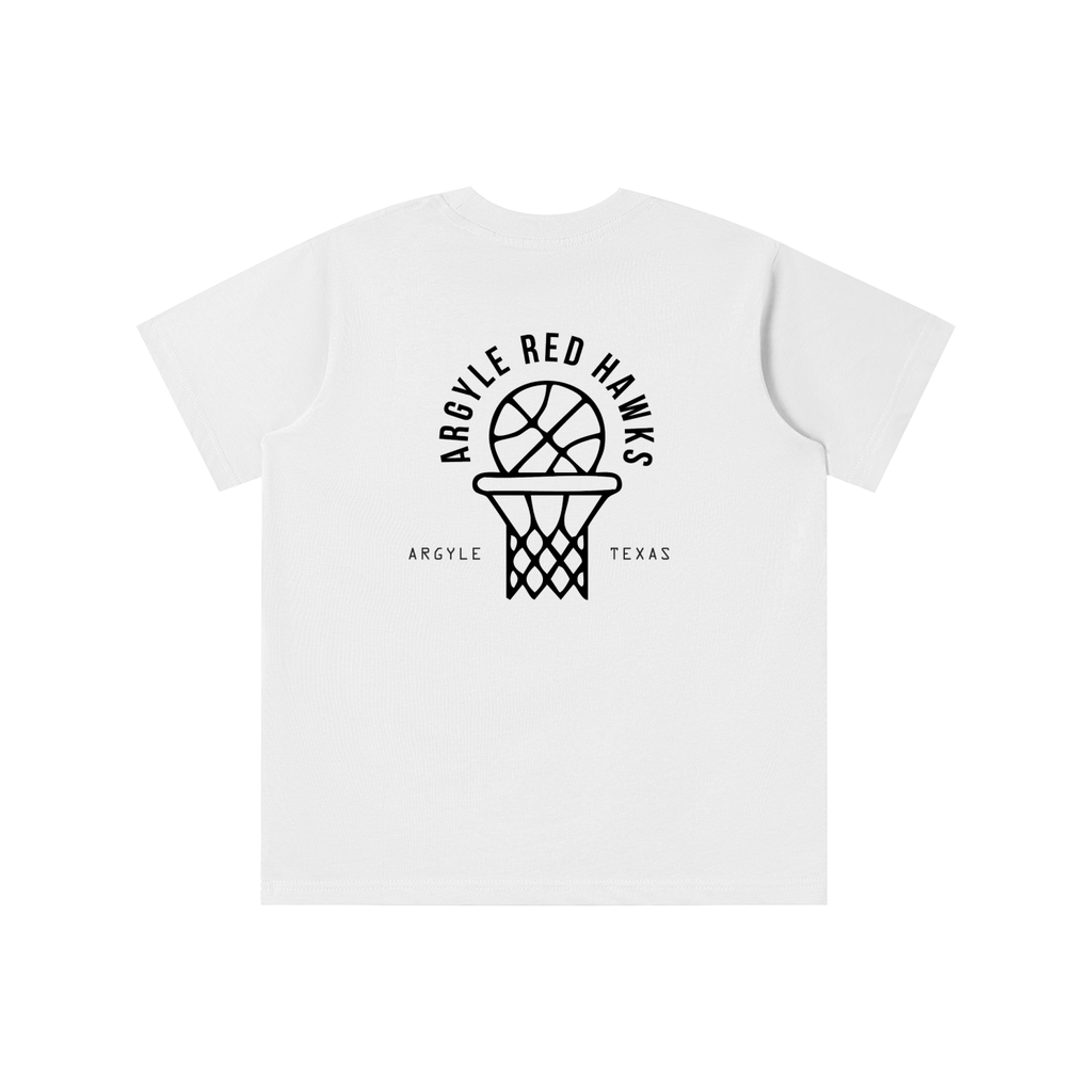 Youth Red Hawk Hoops Tee