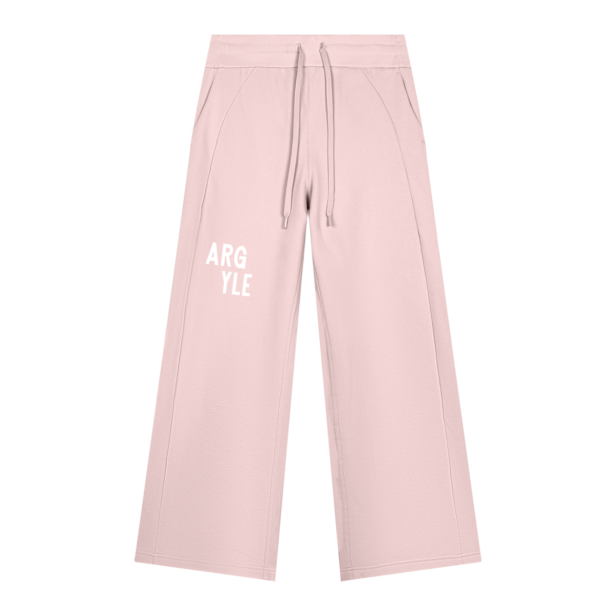 Womens Argyle Wide Leg Fleece Sweatpants