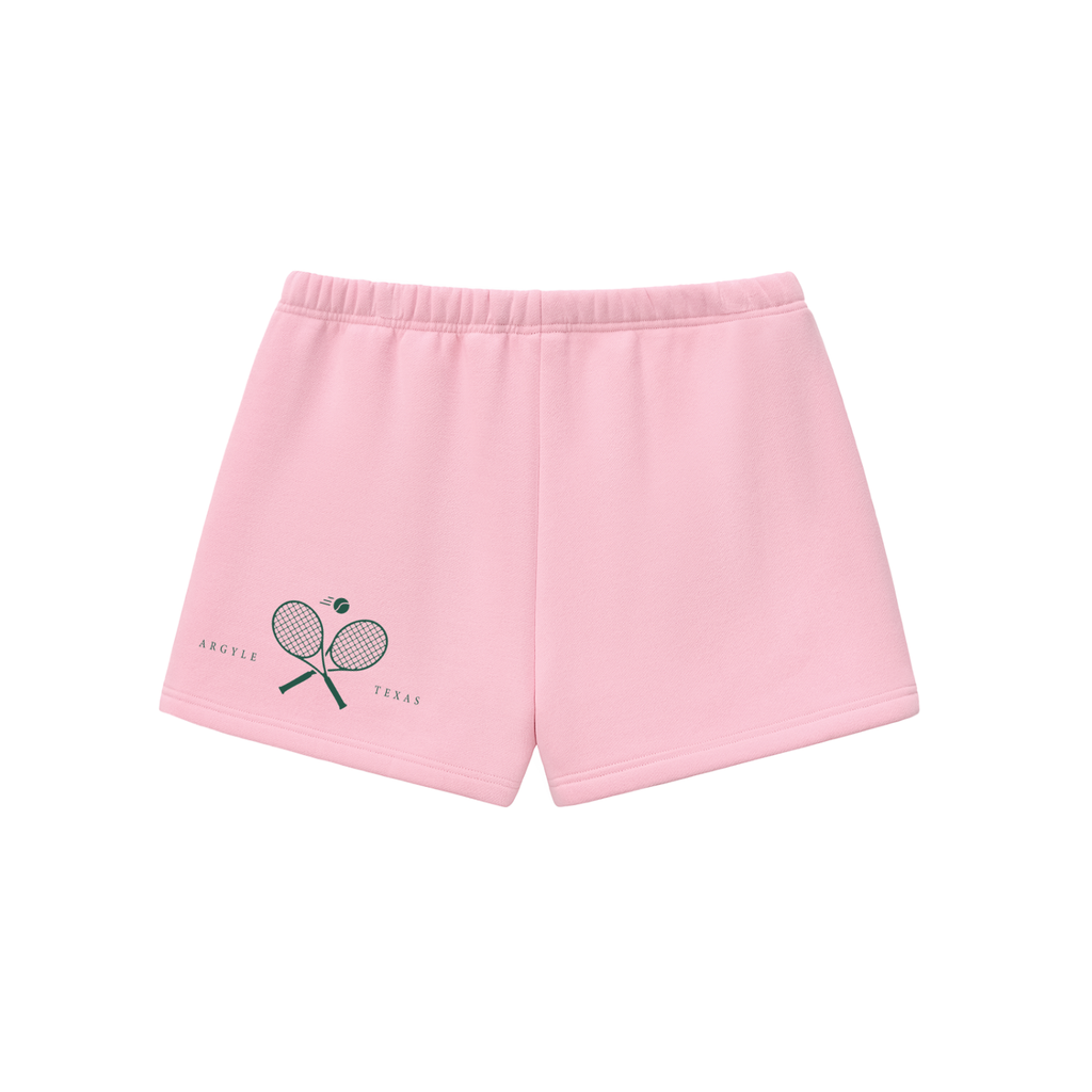 Womens Tennis Fleece Drawstring Sweatshorts