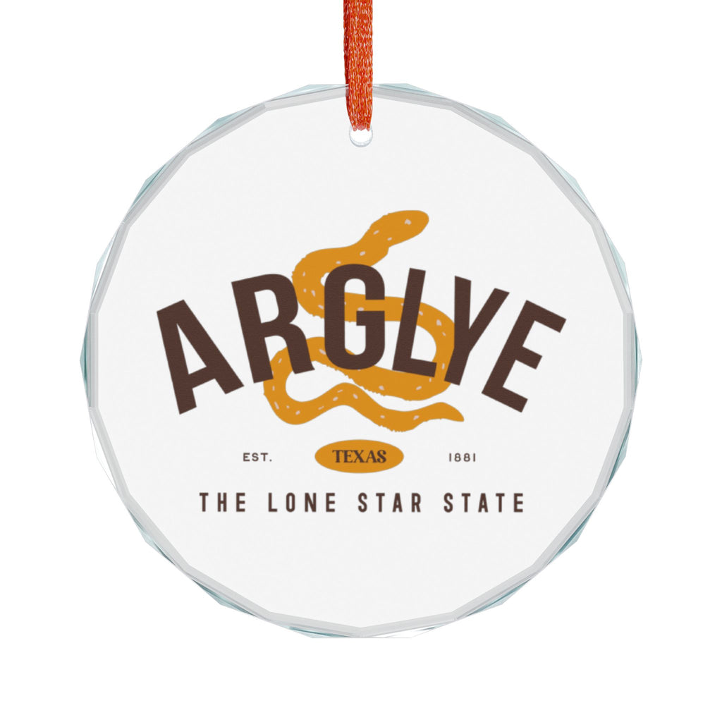Argyle Texas Glass Ornament – Lone Star State Snake Holiday Decoration
