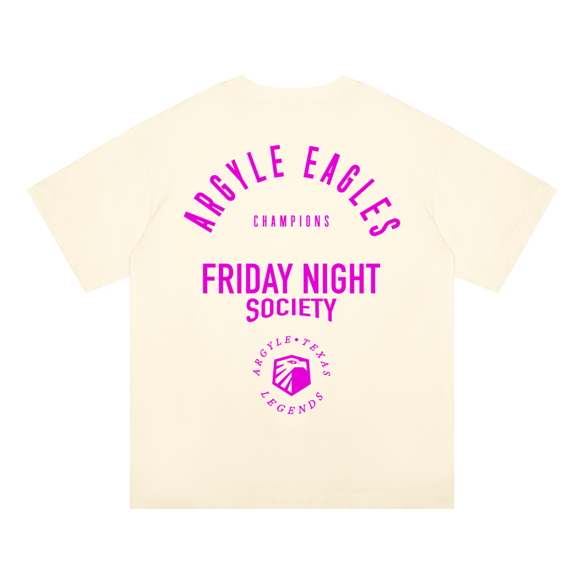 Argyle Eagles Pink Oversized Tee