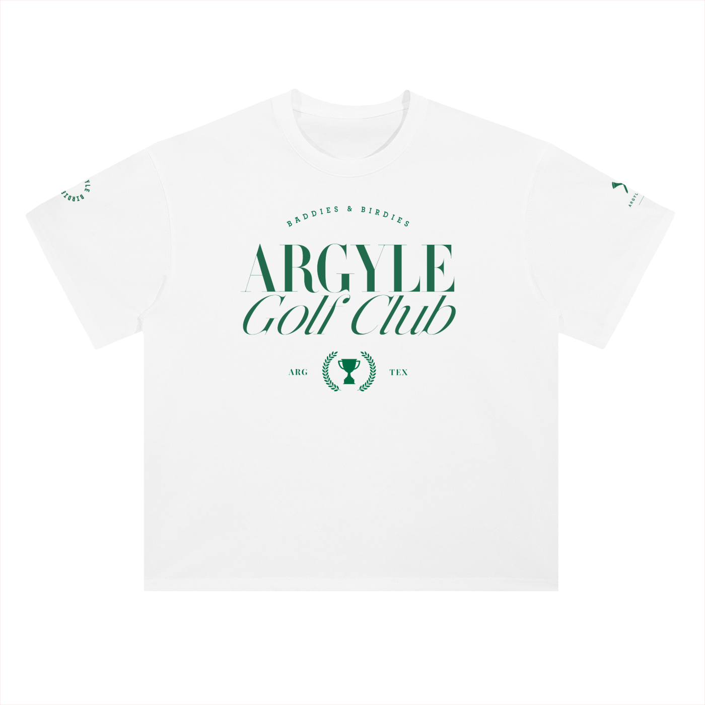 Argyle Golf Drop Shoulder Cotton Tee