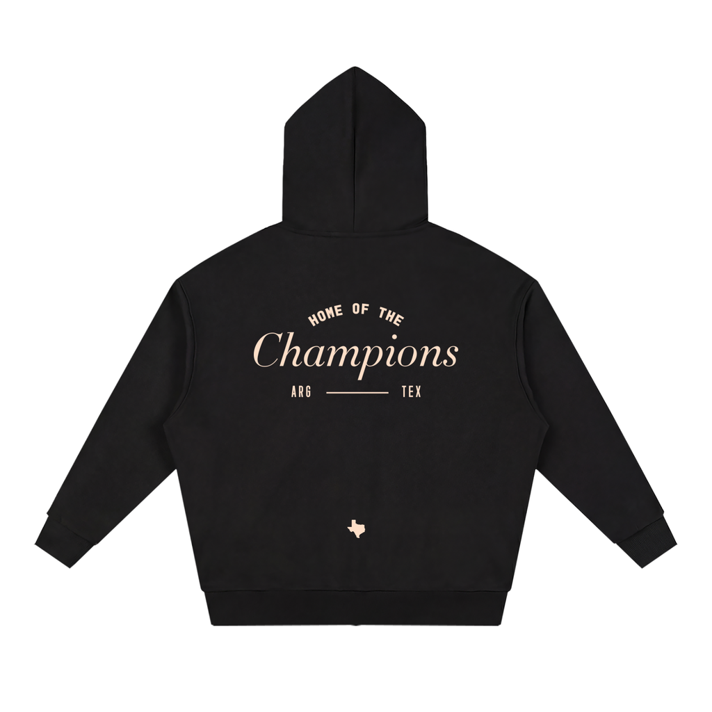 Unisex Loose Solid Full Zip Hoodie