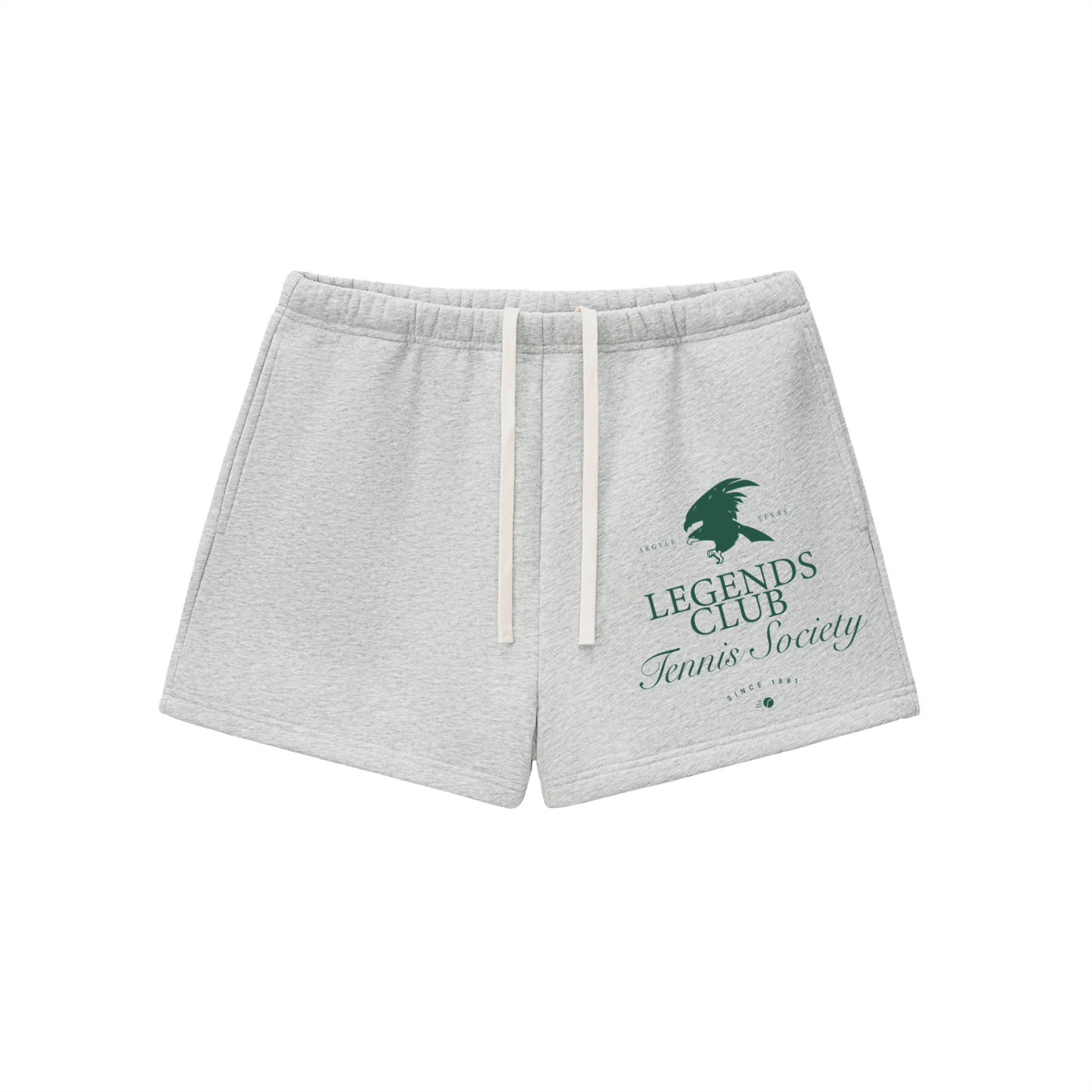 Womens Tennis Fleece Drawstring Sweatshorts