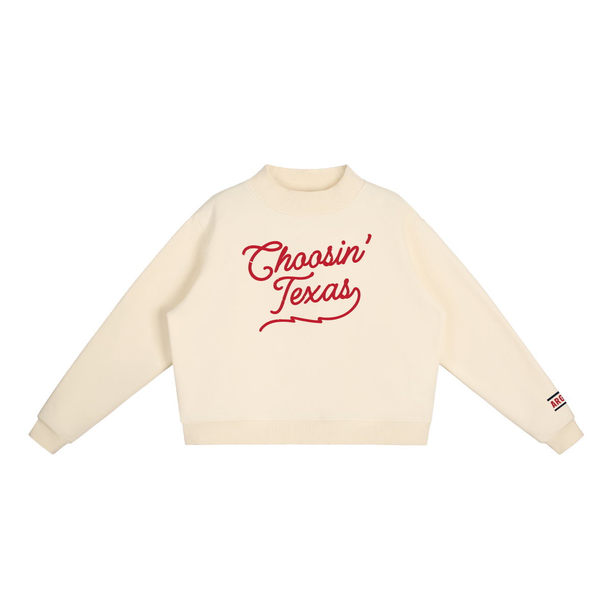 Choosin Texas Fleece Mock Crew Sweatshirt
