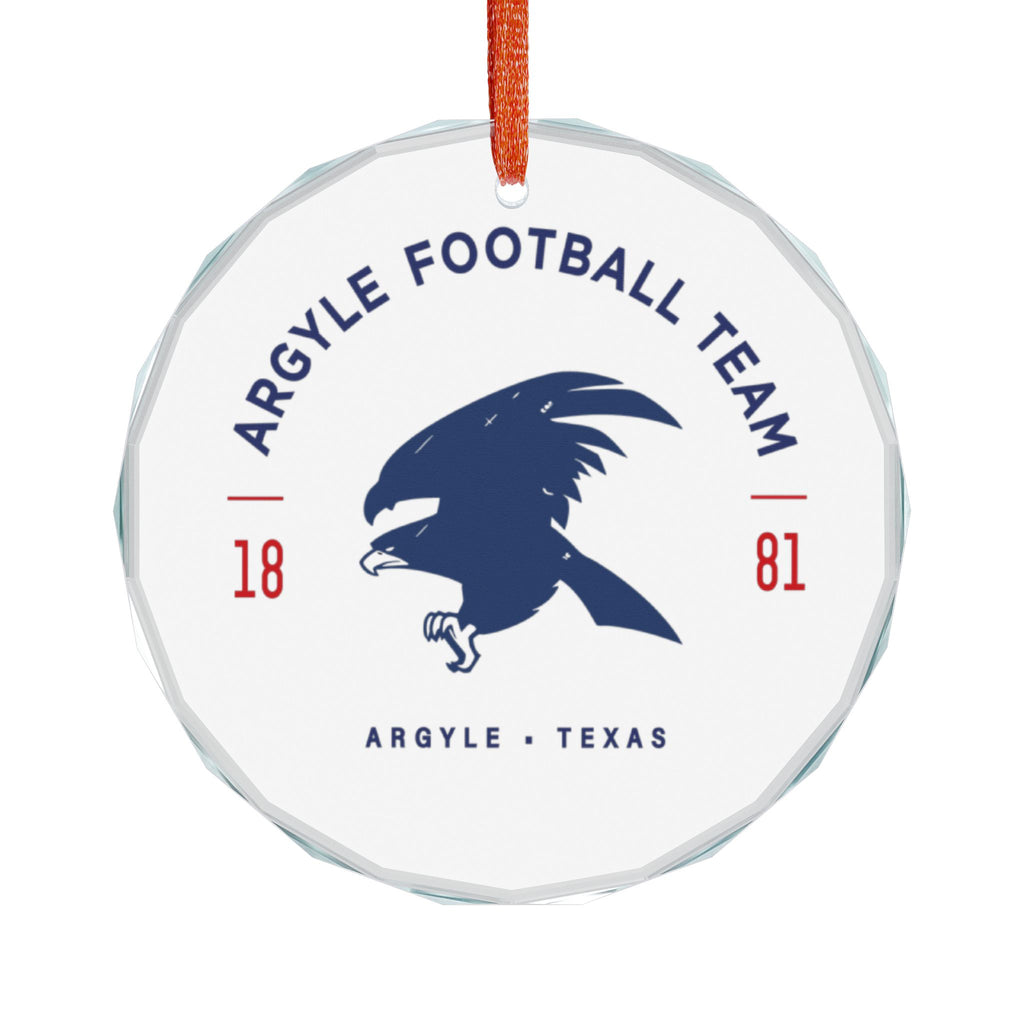 Argyle Football Team Glass Ornament