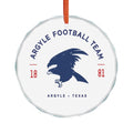 Argyle Football Team Glass Ornament