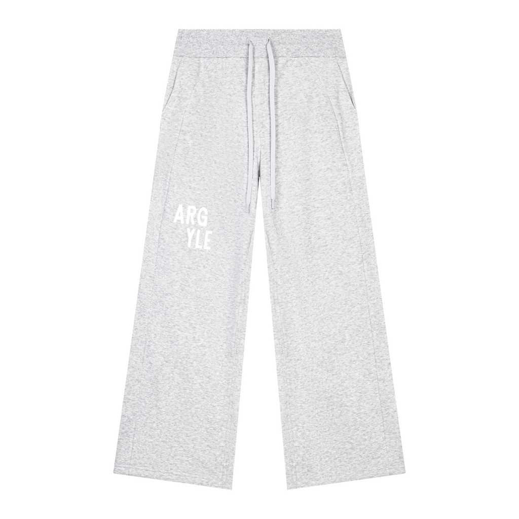 Womens Argyle Wide Leg Fleece Sweatpants