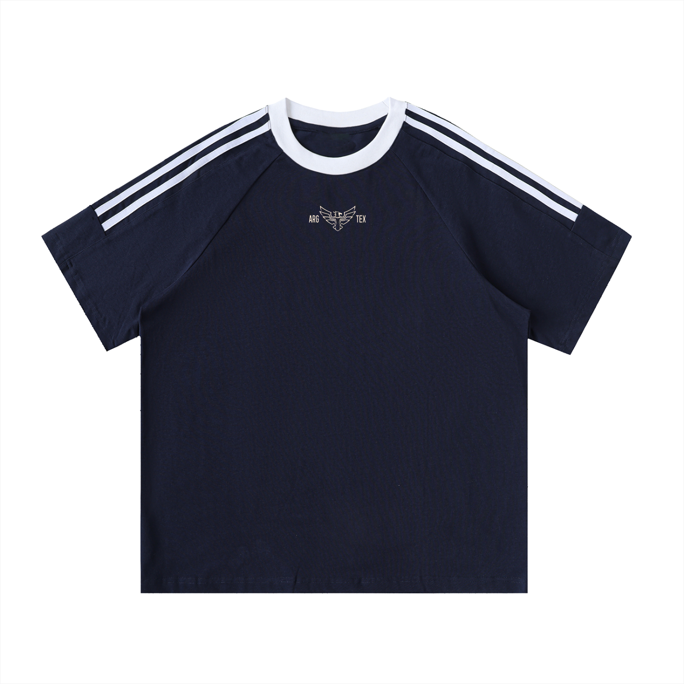 Argyle Football Striped Crewneck Cotton Tee
