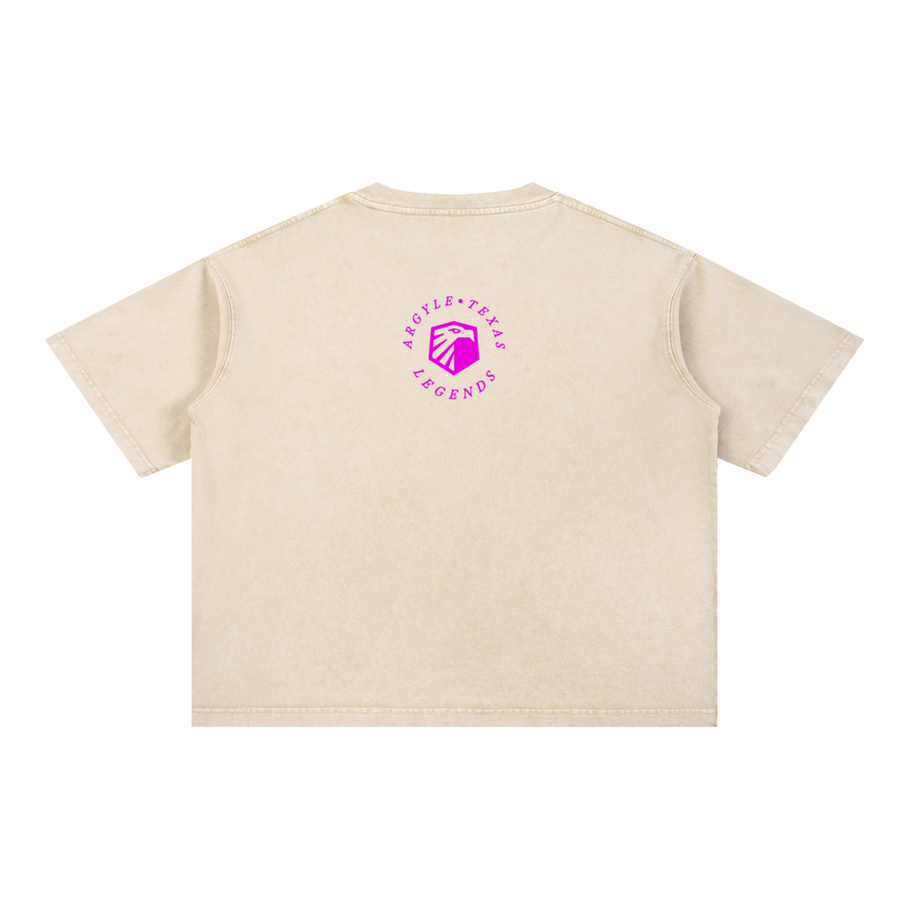 Argyle Eagles Pink Mineral Wash Cotton Tee