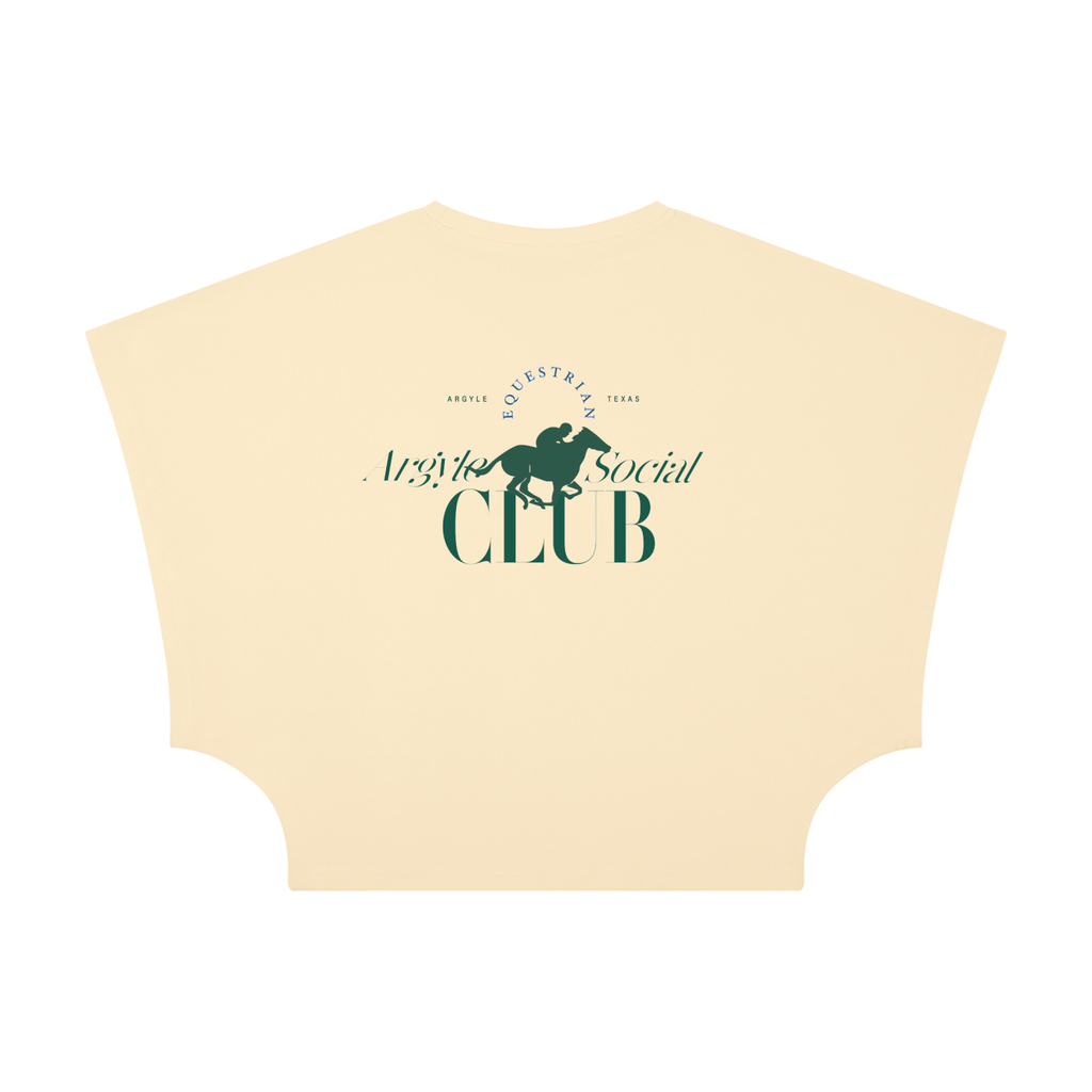Womens Social Club Cropped Dolman T-Shirt