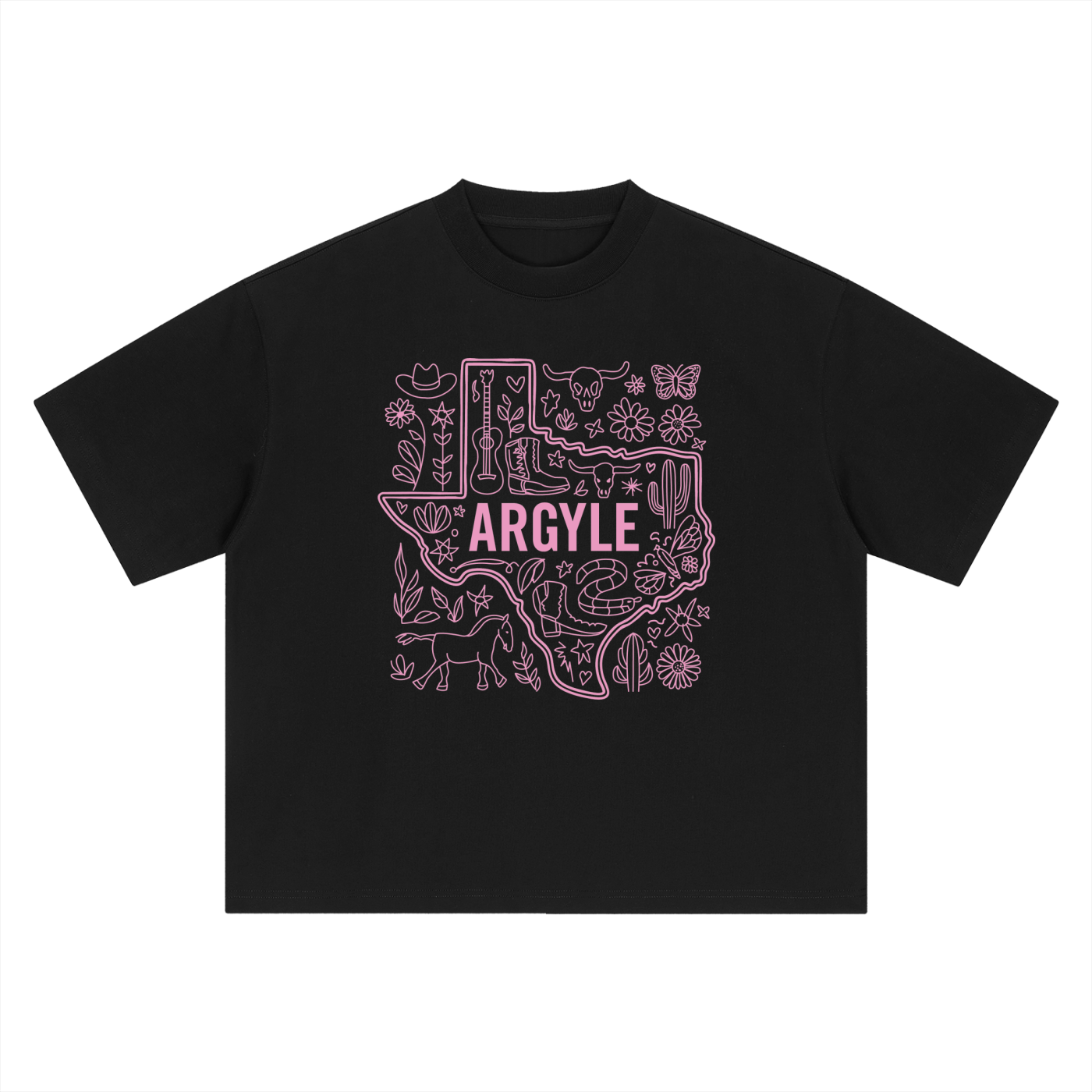 Womens Argyle Boxy Oversized Tee