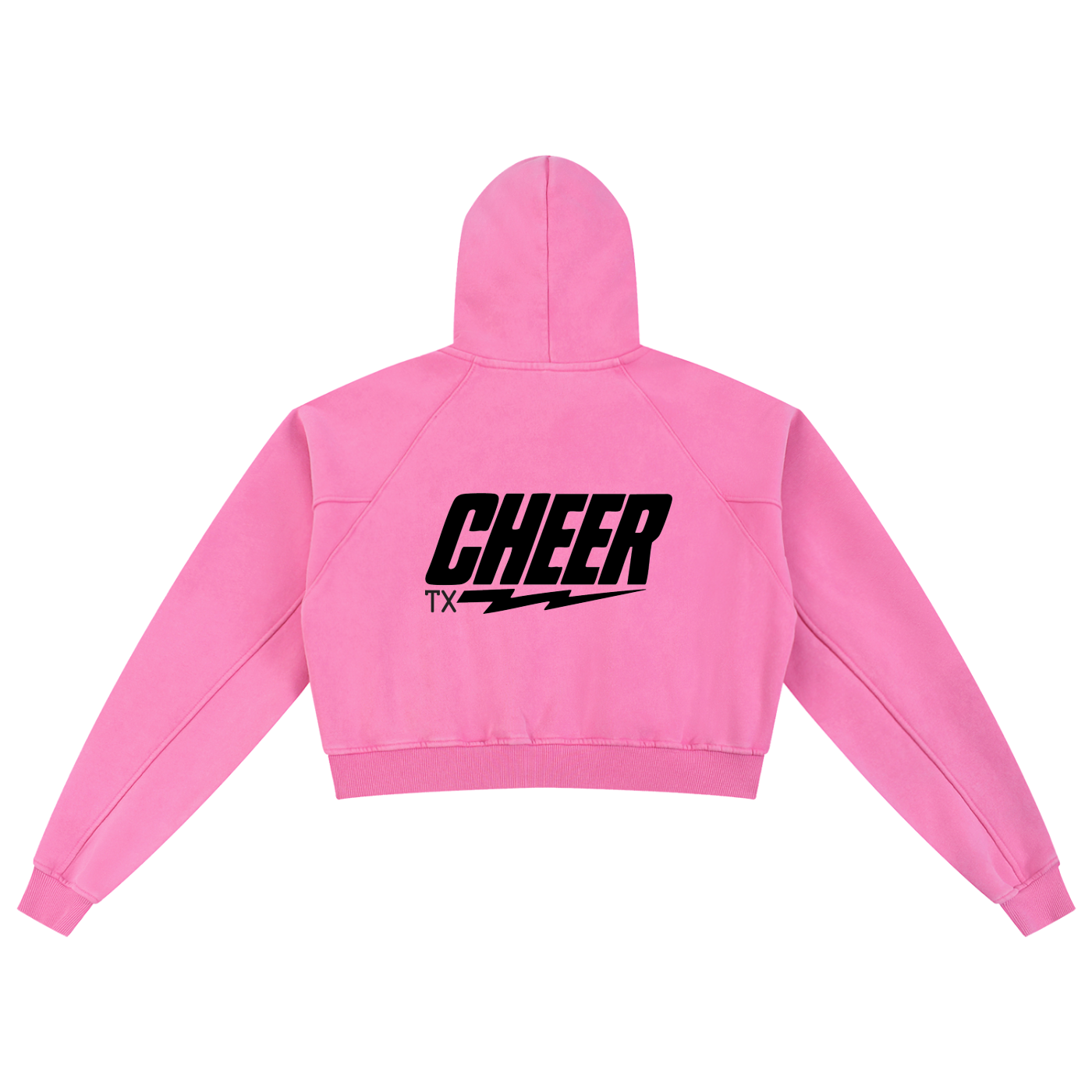 Womens TX Cheer Washed Cropped Hoodie