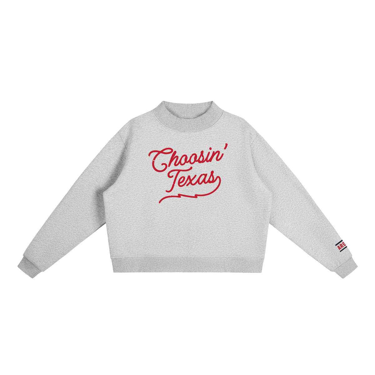 Choosin Texas Fleece Mock Crew Sweatshirt