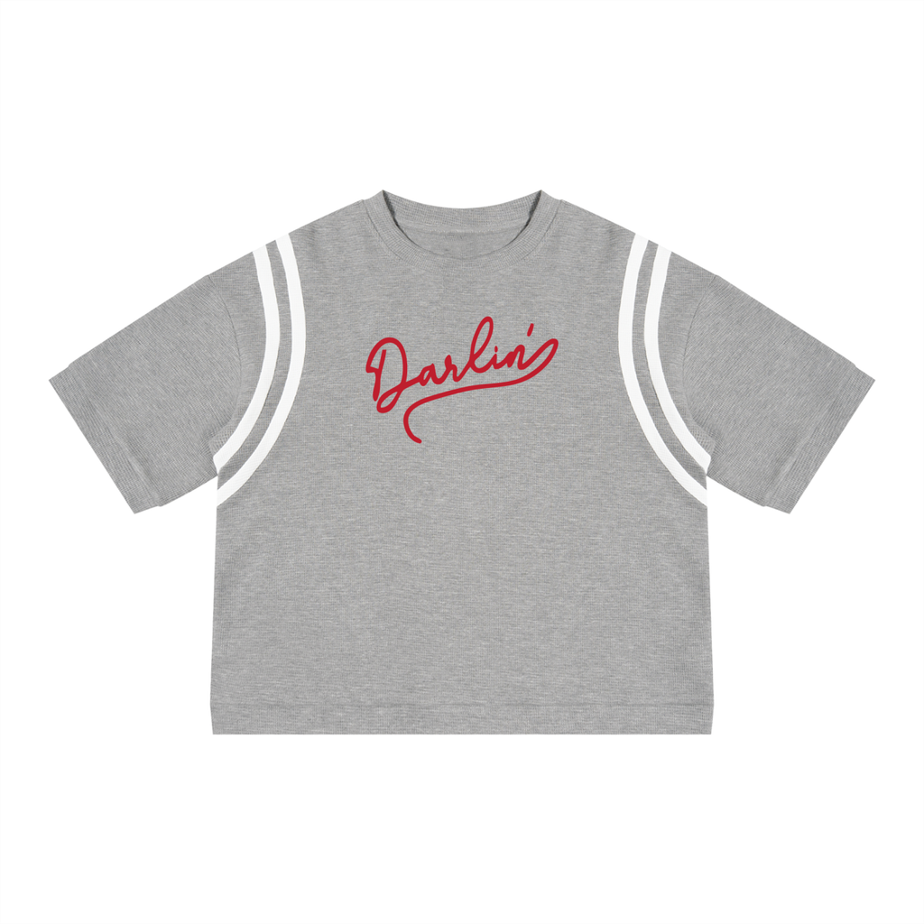 Darlin' Color Block Waffle Boxy Tee