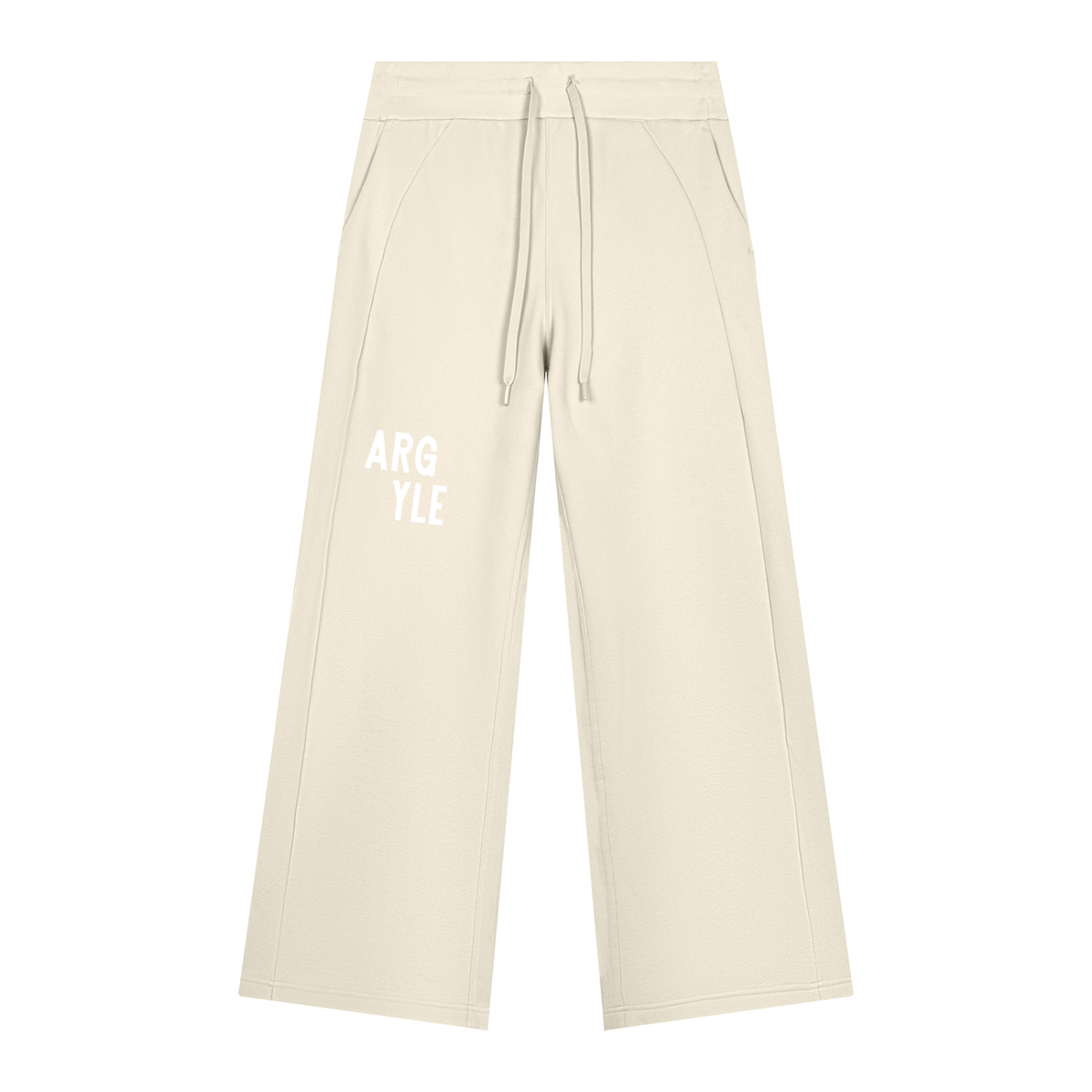 Womens Argyle Wide Leg Fleece Sweatpants
