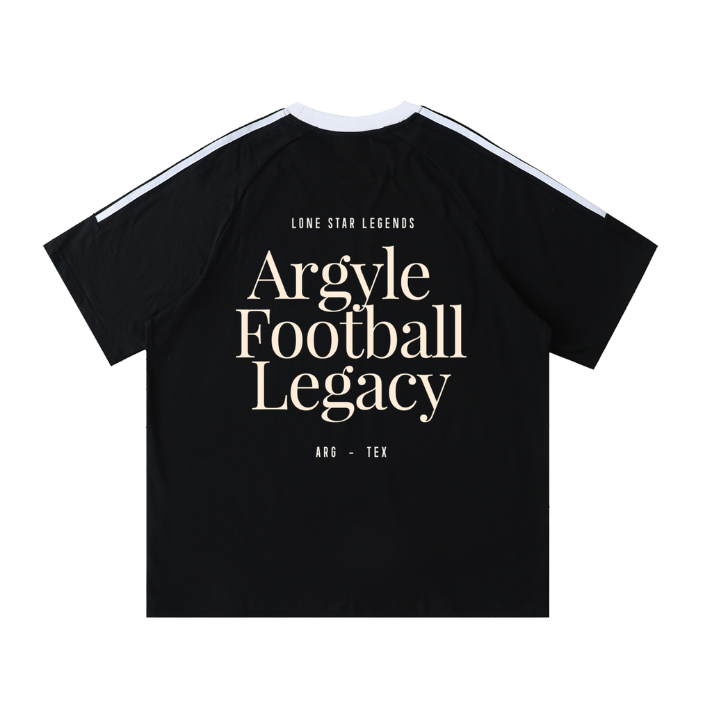Argyle Football Striped Crewneck Cotton Tee