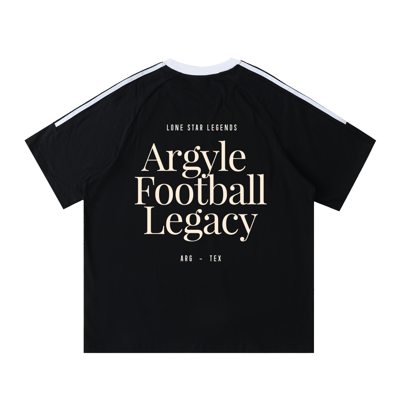 Argyle Football Striped Crewneck Cotton Tee