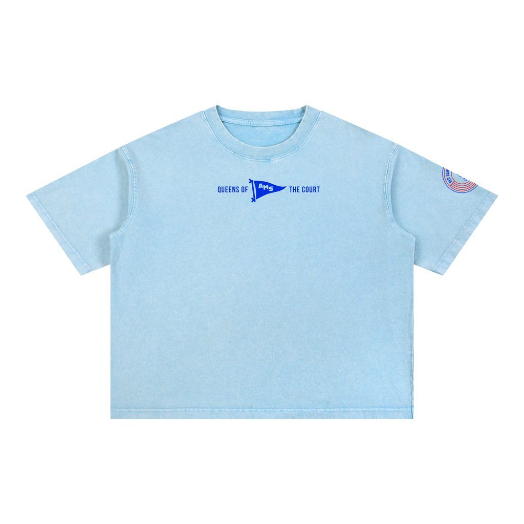 Womens AMS Volleyball Wash Boxy Cotton T-Shirt