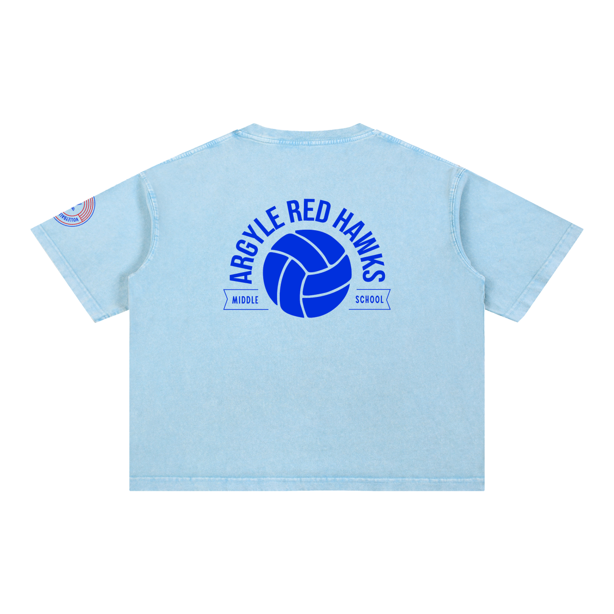 Womens AMS Volleyball Wash Boxy Cotton T-Shirt