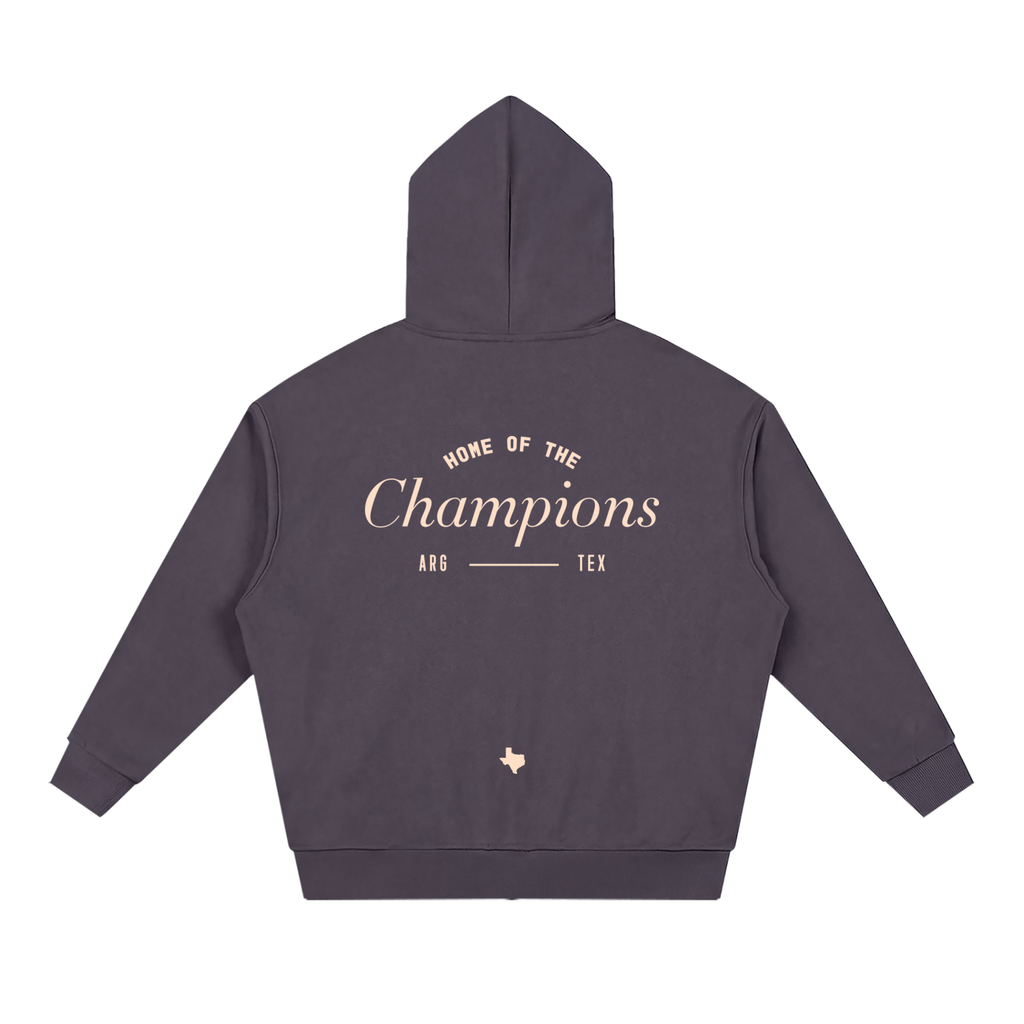 Unisex Loose Solid Full Zip Hoodie