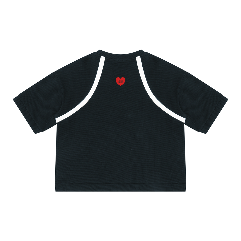 Darlin' Color Block Waffle Boxy Tee