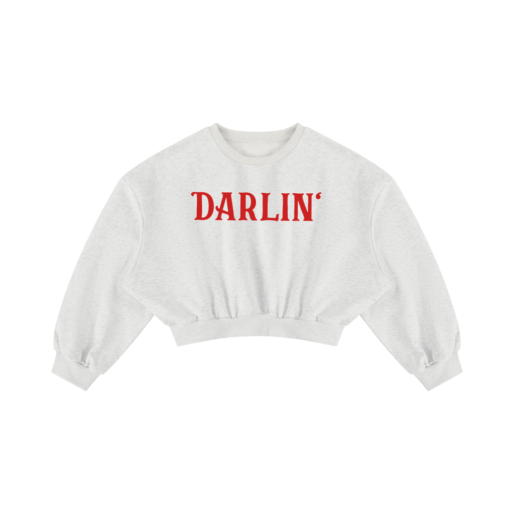 Womens Darlin Boxy Cropped Crewneck