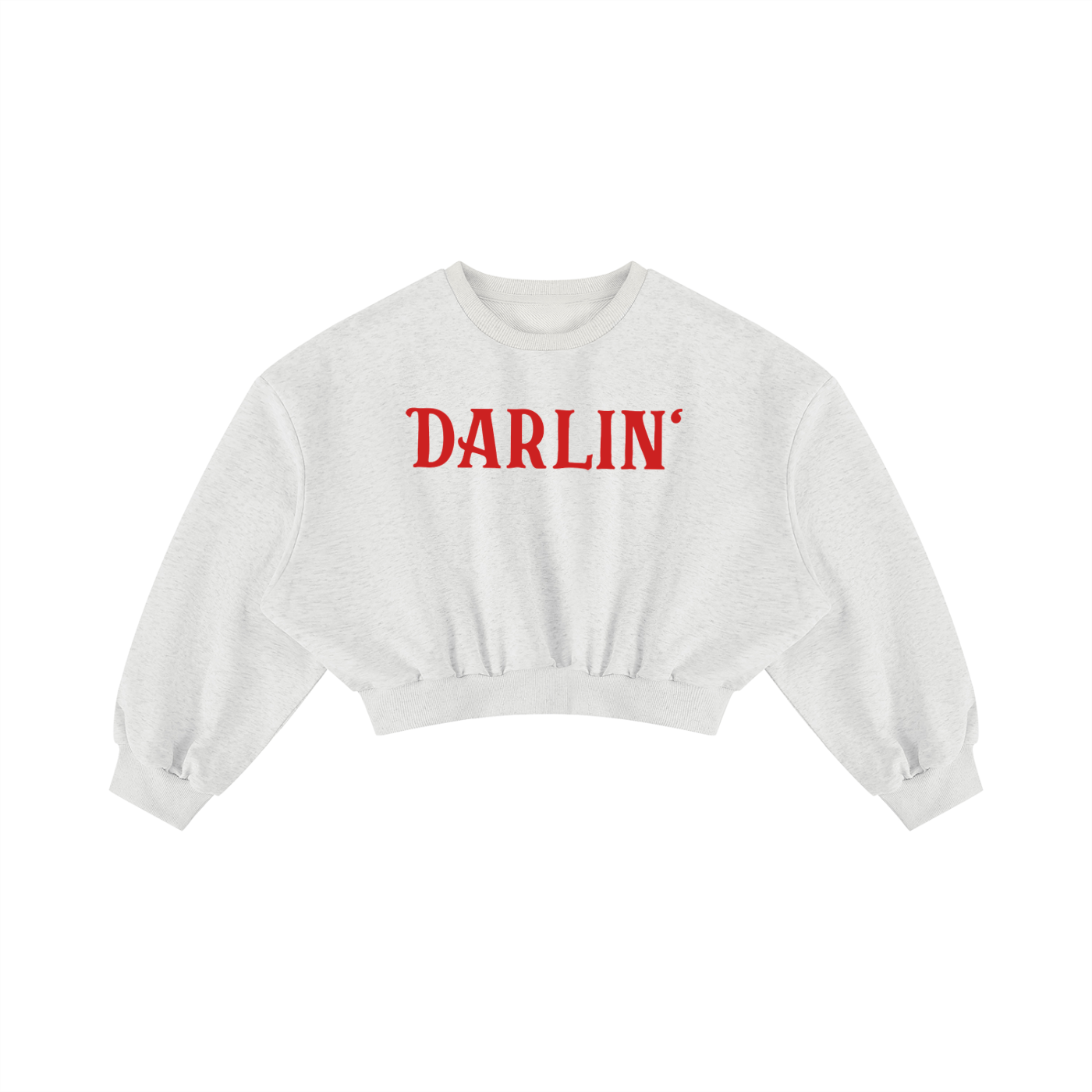Womens Darlin Boxy Cropped Crewneck