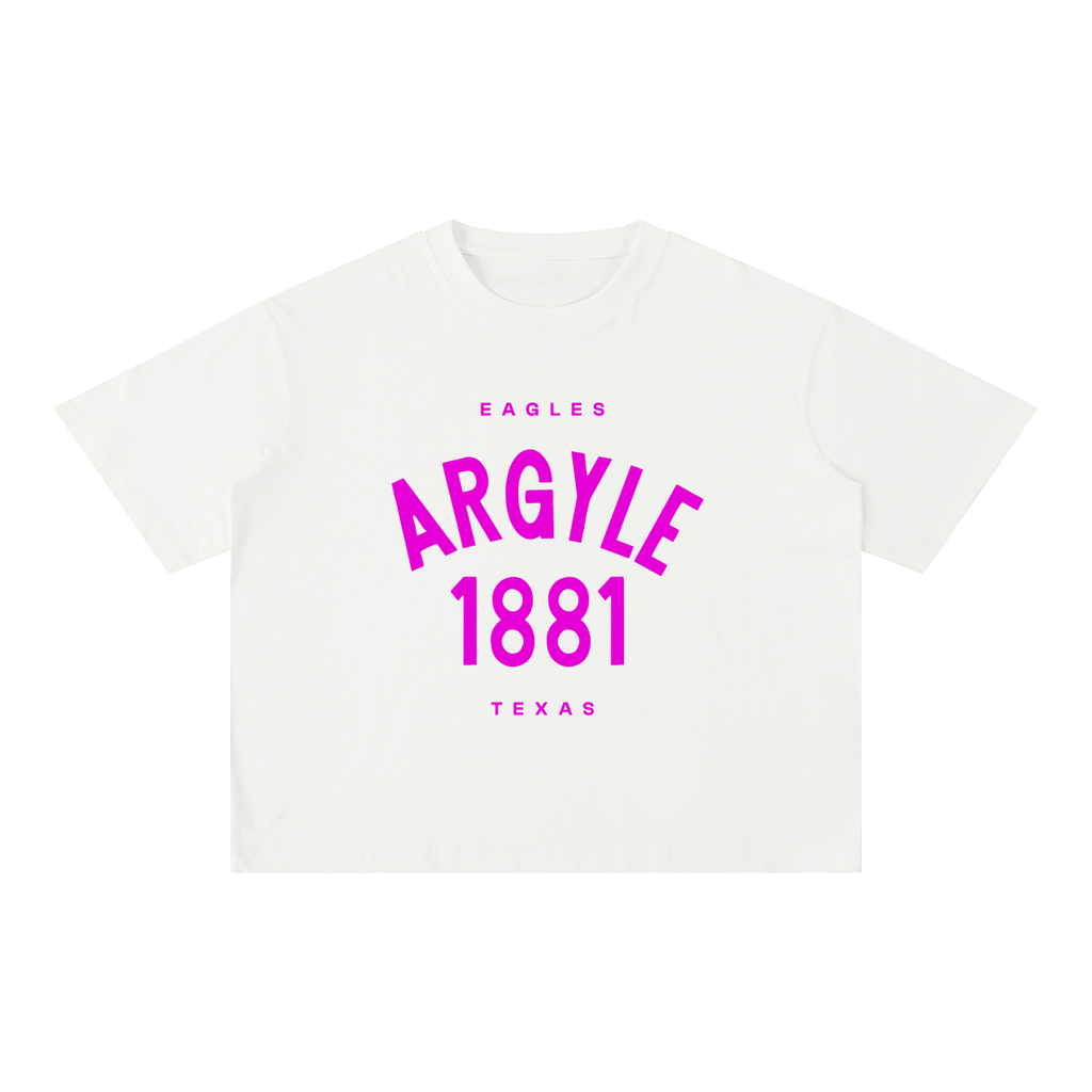 Argyle Eagles Pink Mineral Wash Cotton Tee