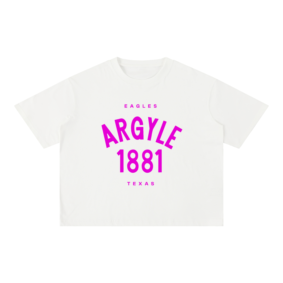 Argyle Eagles Pink Mineral Wash Cotton Tee