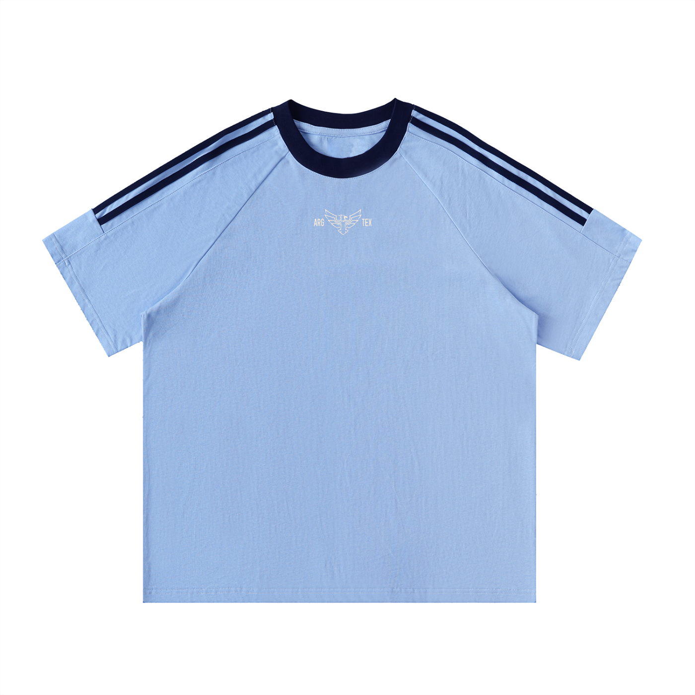 Argyle Football Striped Crewneck Cotton Tee