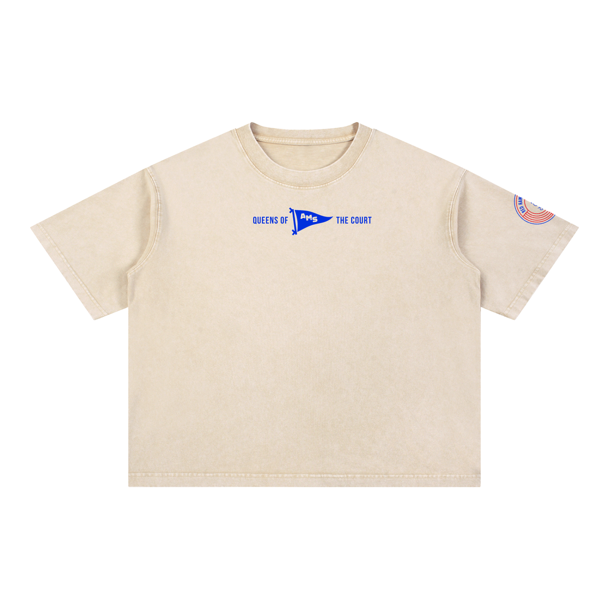 Womens AMS Volleyball Wash Boxy Cotton T-Shirt