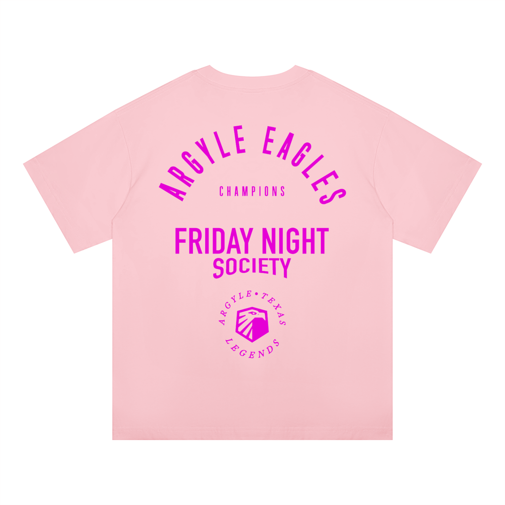Argyle Eagles Pink Oversized Tee