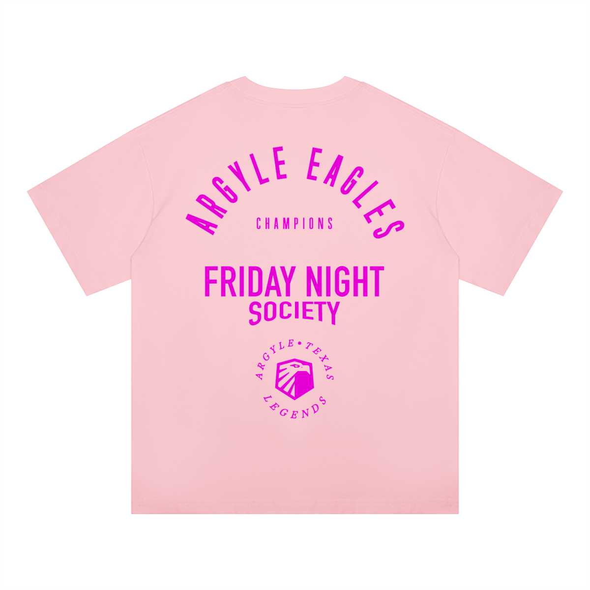Argyle Eagles Pink Oversized Tee