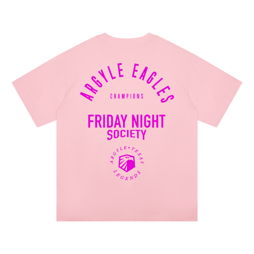 Argyle Eagles Pink Oversized Tee