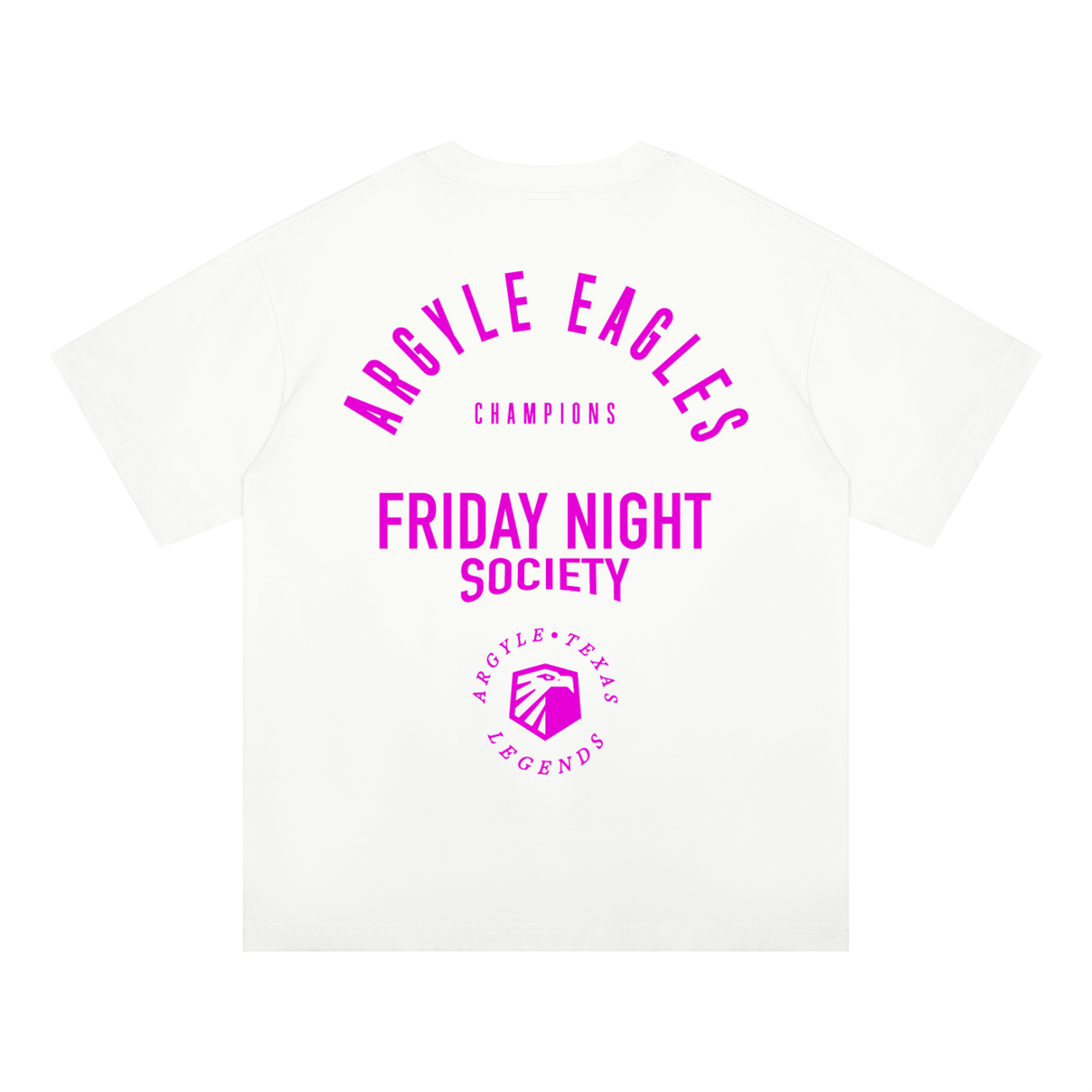 Argyle Eagles Pink Oversized Tee