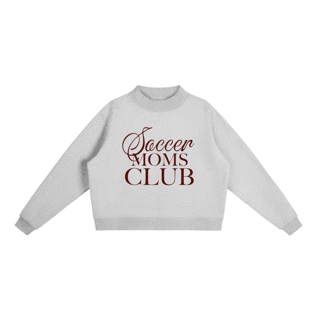 Womens Soccer Mom Mock Crewneck Sweatshirt