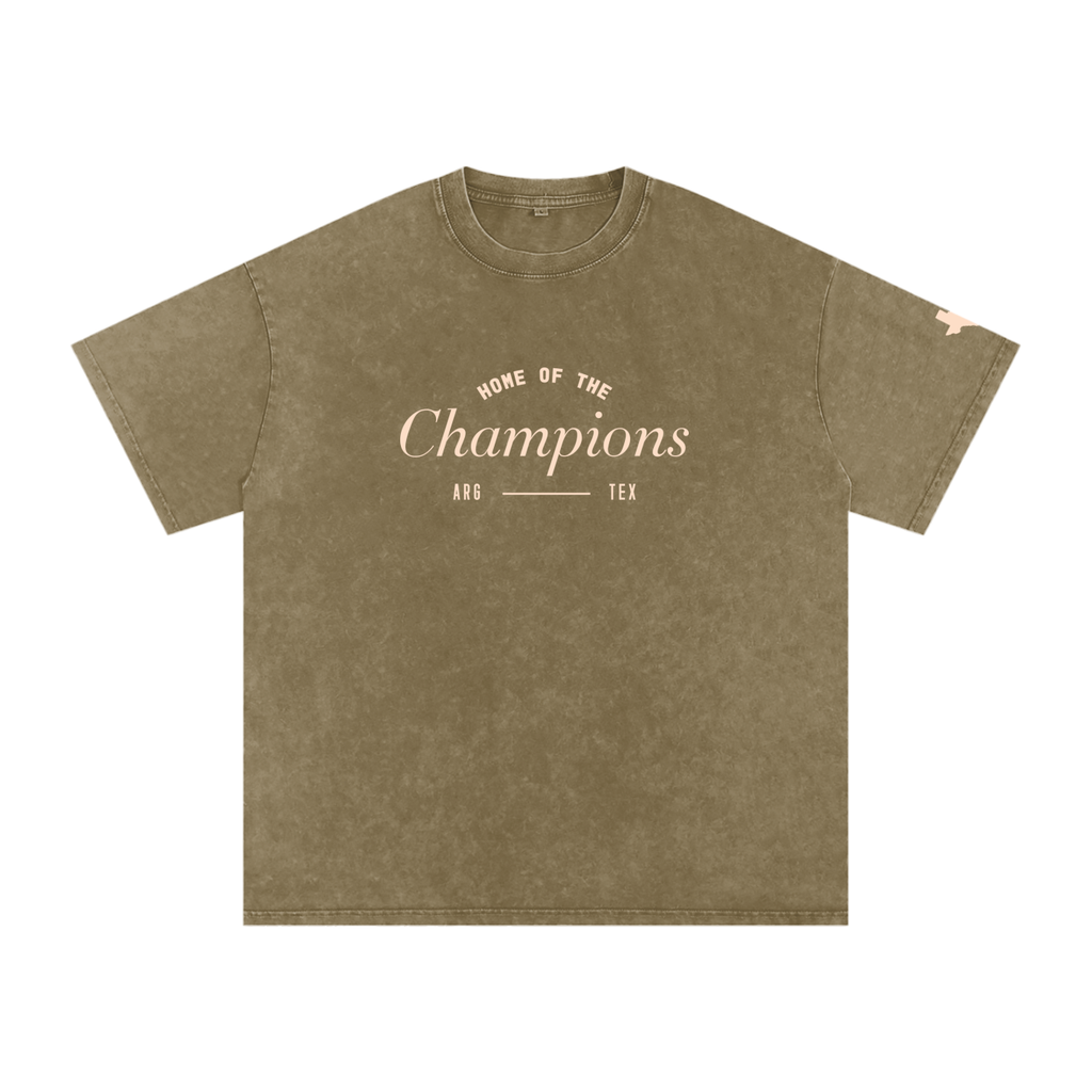 Unisex Champs Washed Oversized Cotton Tee