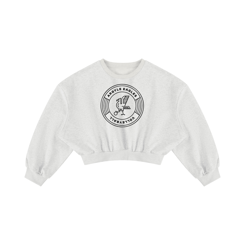 Womens Eagles Volleyball Boxy Cropped Crewneck Sweatshirt