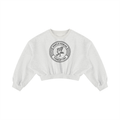 Womens Eagles Volleyball Boxy Cropped Crewneck Sweatshirt