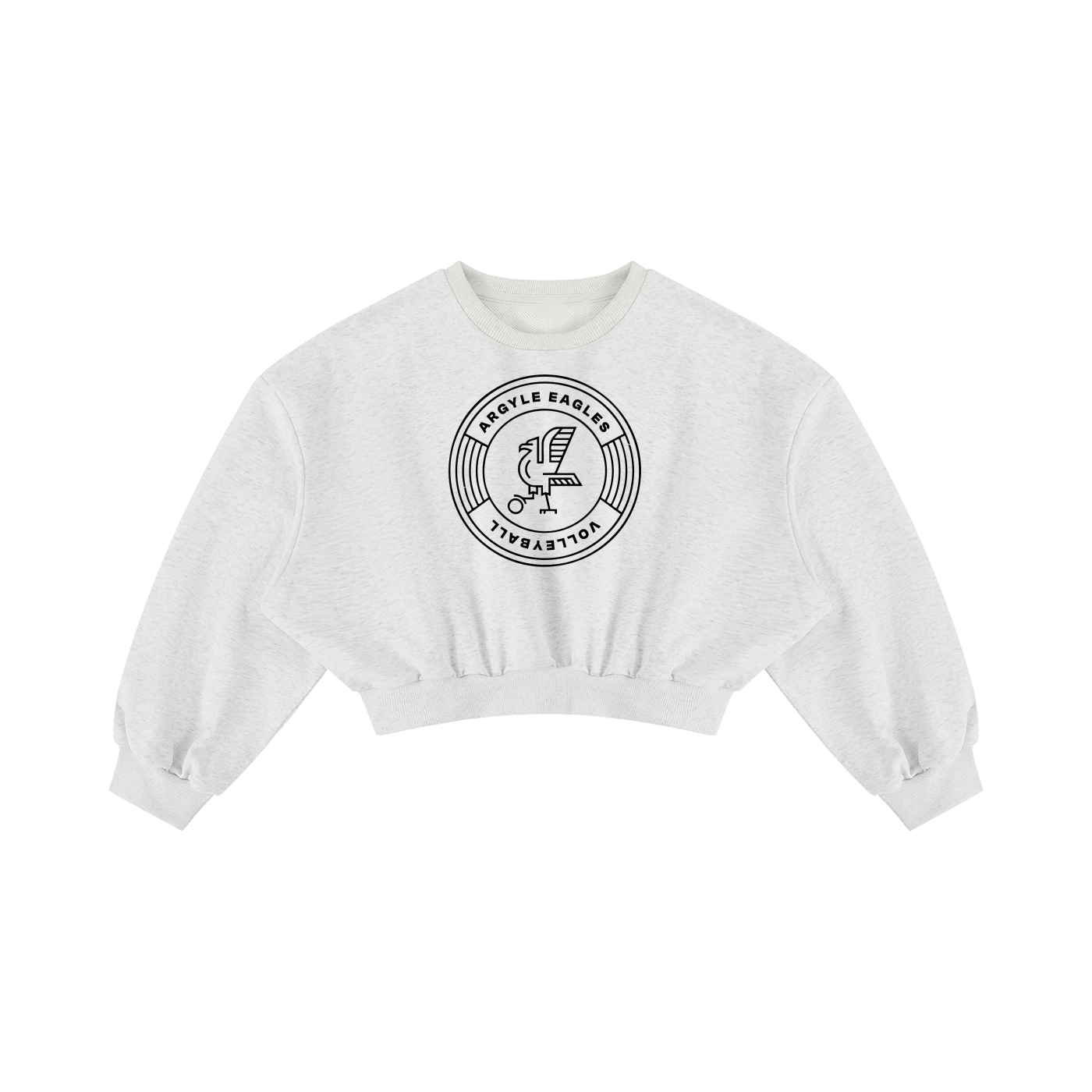 Womens Eagles Volleyball Boxy Cropped Crewneck Sweatshirt