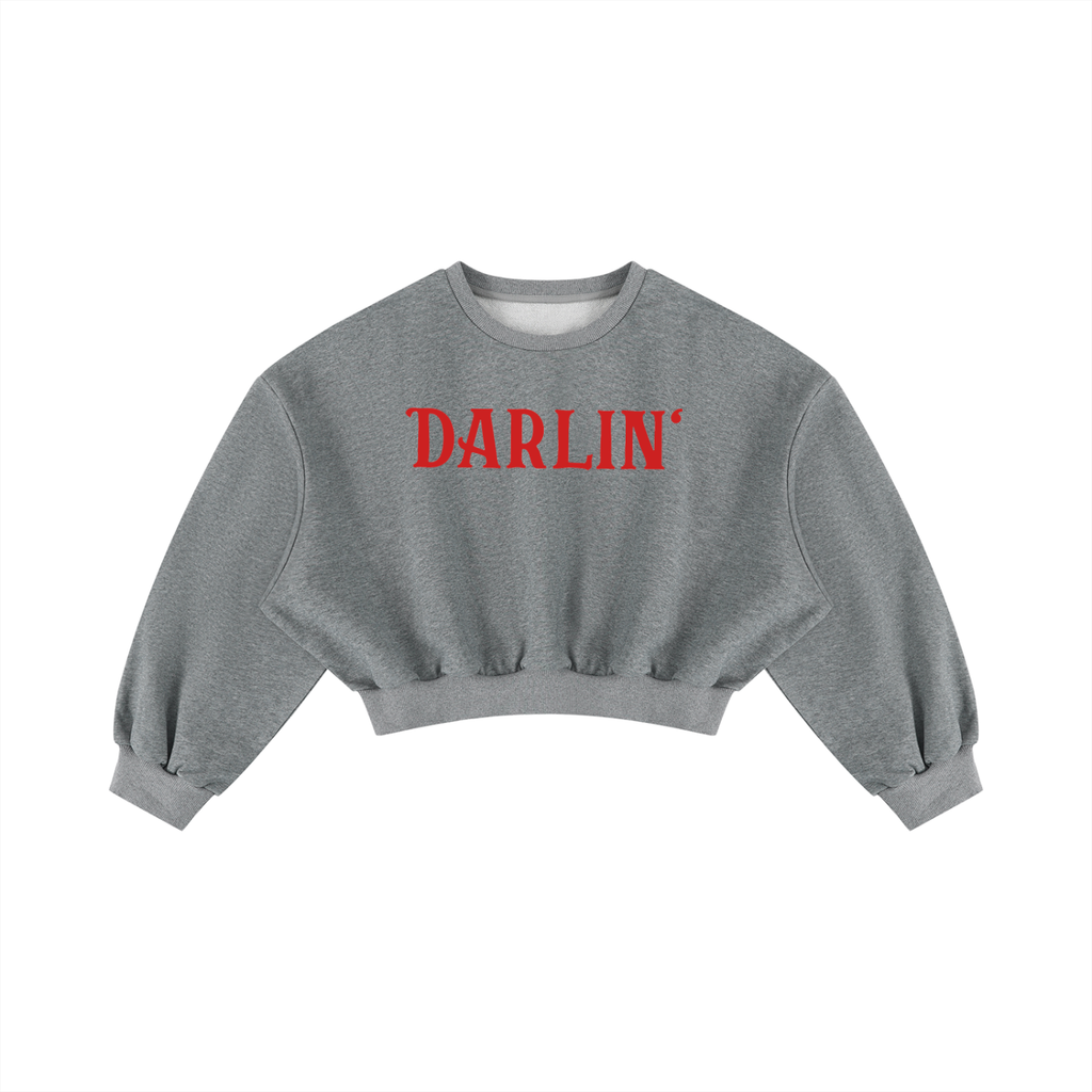 Womens Darlin Boxy Cropped Crewneck