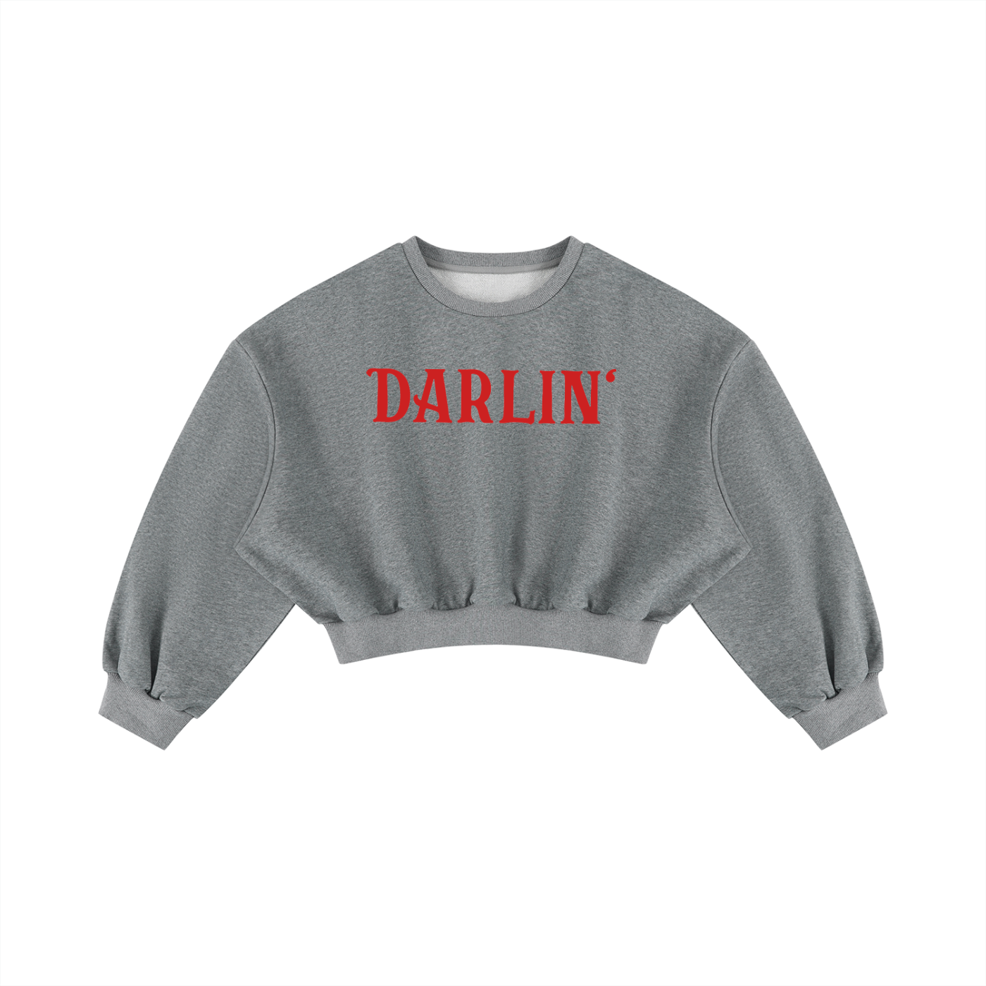 Womens Darlin Boxy Cropped Crewneck
