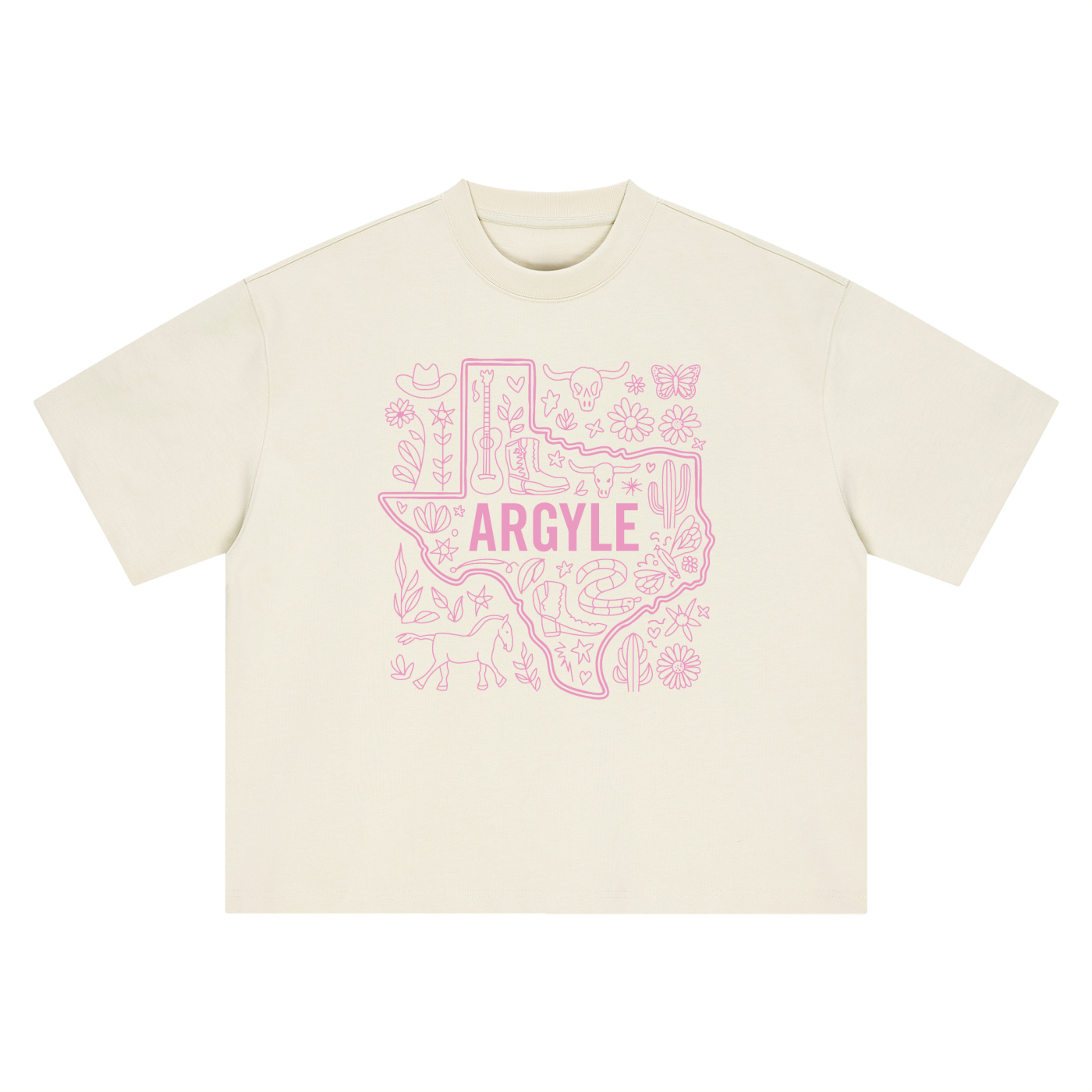 Womens Argyle Boxy Oversized Tee