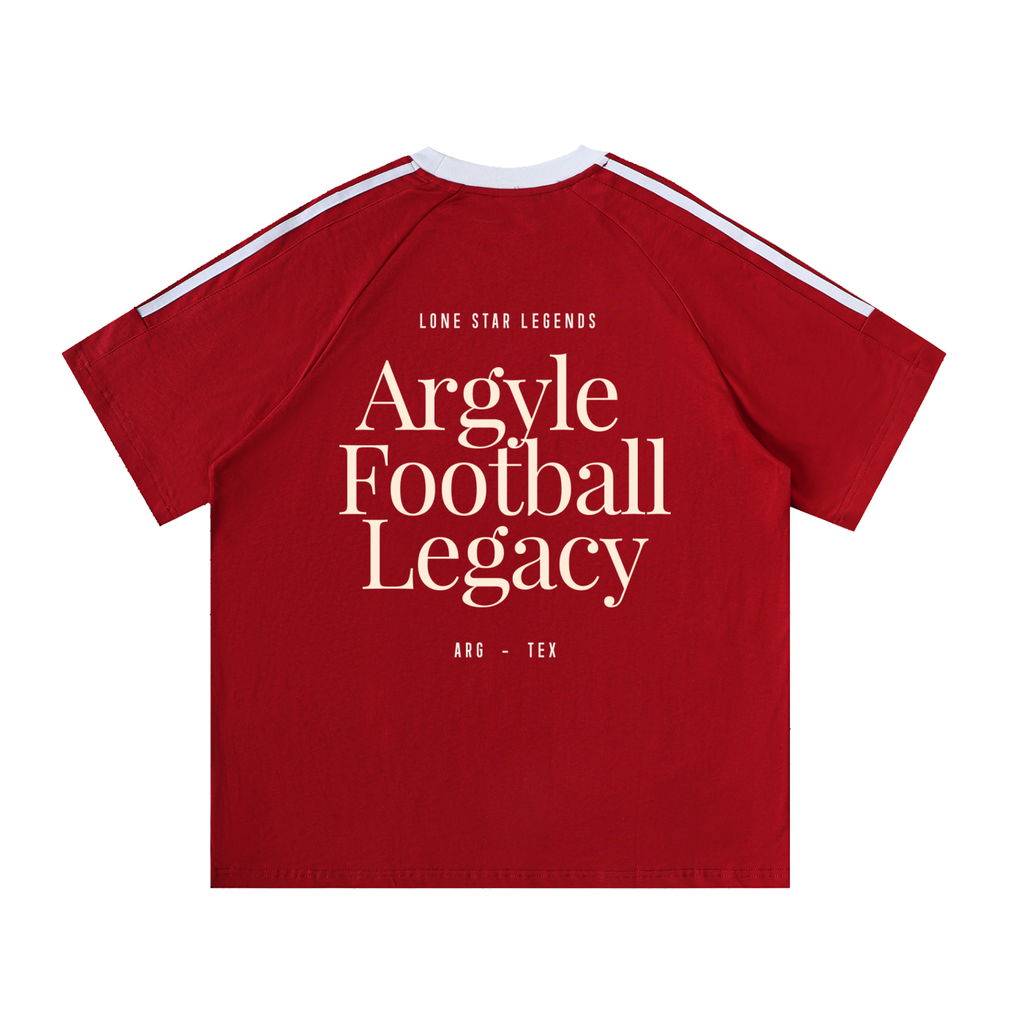 Argyle Football Striped Crewneck Cotton Tee