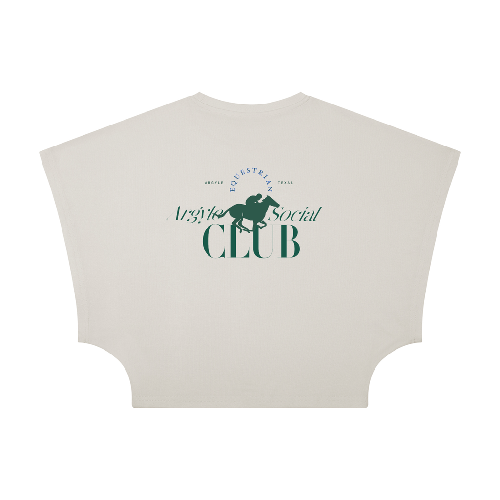 Womens Social Club Cropped Dolman T-Shirt