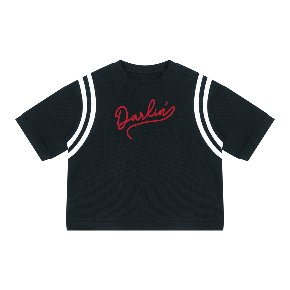 Darlin' Color Block Waffle Boxy Tee